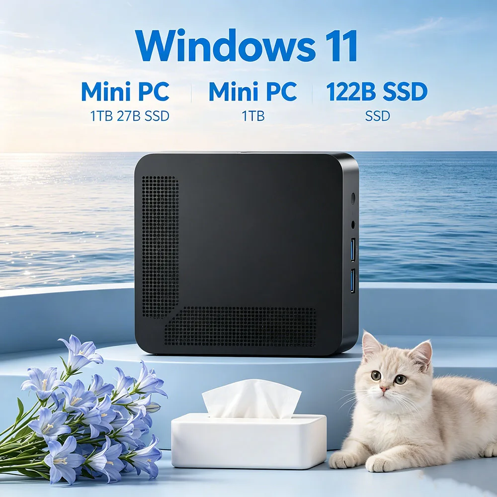 Pc Gaming Prebuilt - Mini PC con Cristal Templado, Core