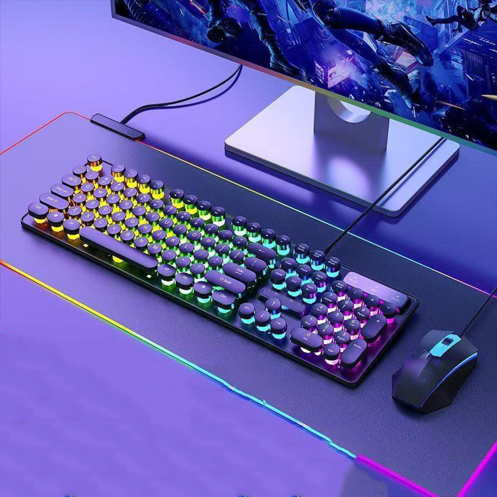 Anti-Ghosting Keyboard - Teclado retro de máquina de escribir