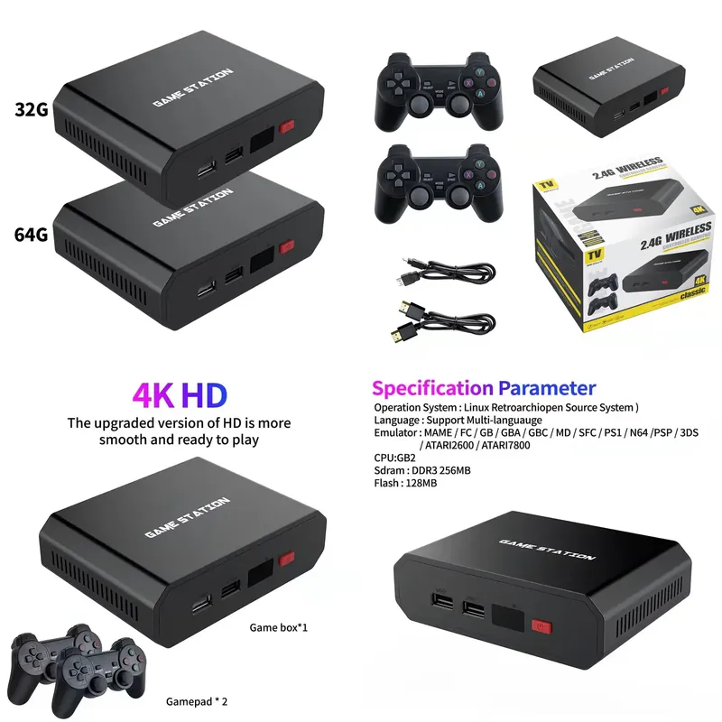 Gaming Controller - Consola de Videojuegos HD M8plus, Caja