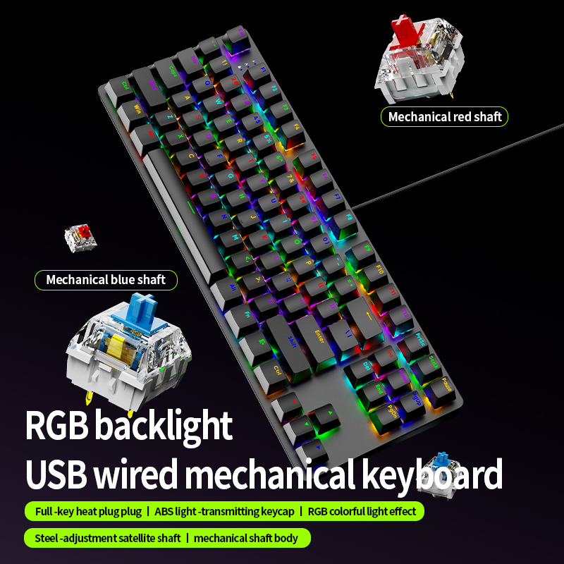 Anti-Ghosting Keyboard - Teclado Mecánico para Juegos AK87 con