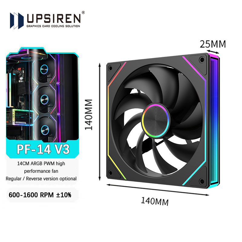Argb Case Fan - Ventilador de chasis UPSIREN PF-14 V3