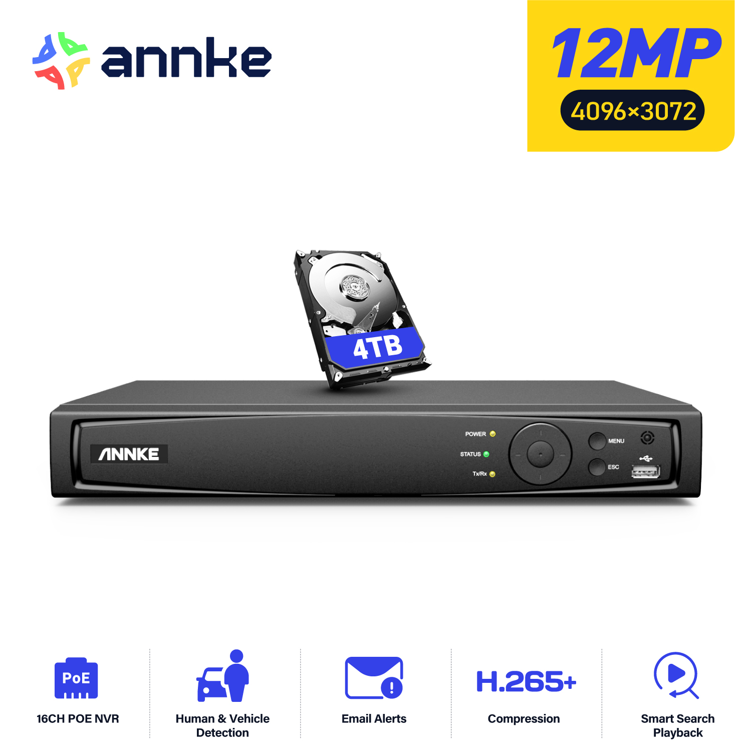 Webcam 4K - ANNKE-grabadora de vídeo en red NVR