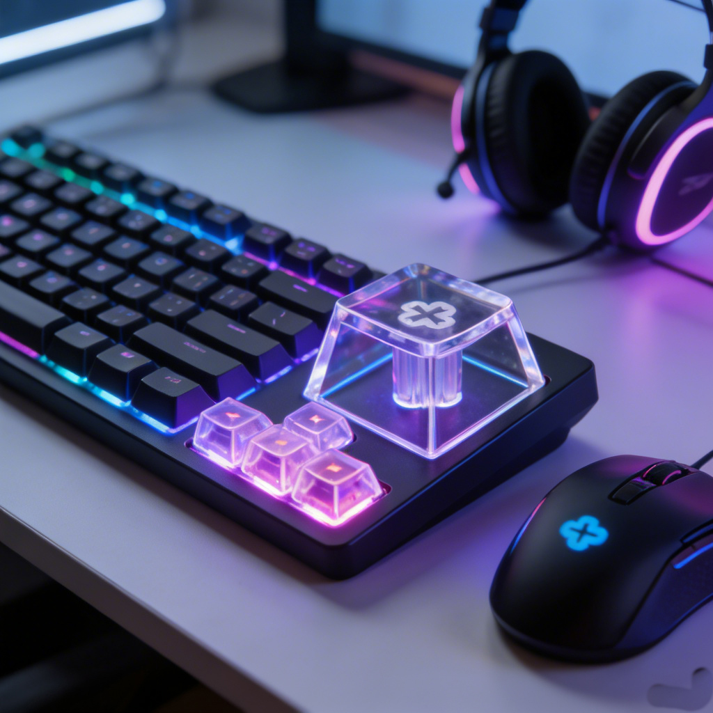 Anti-Ghosting Keyboard - Teclas R4 transparentes de ABS para