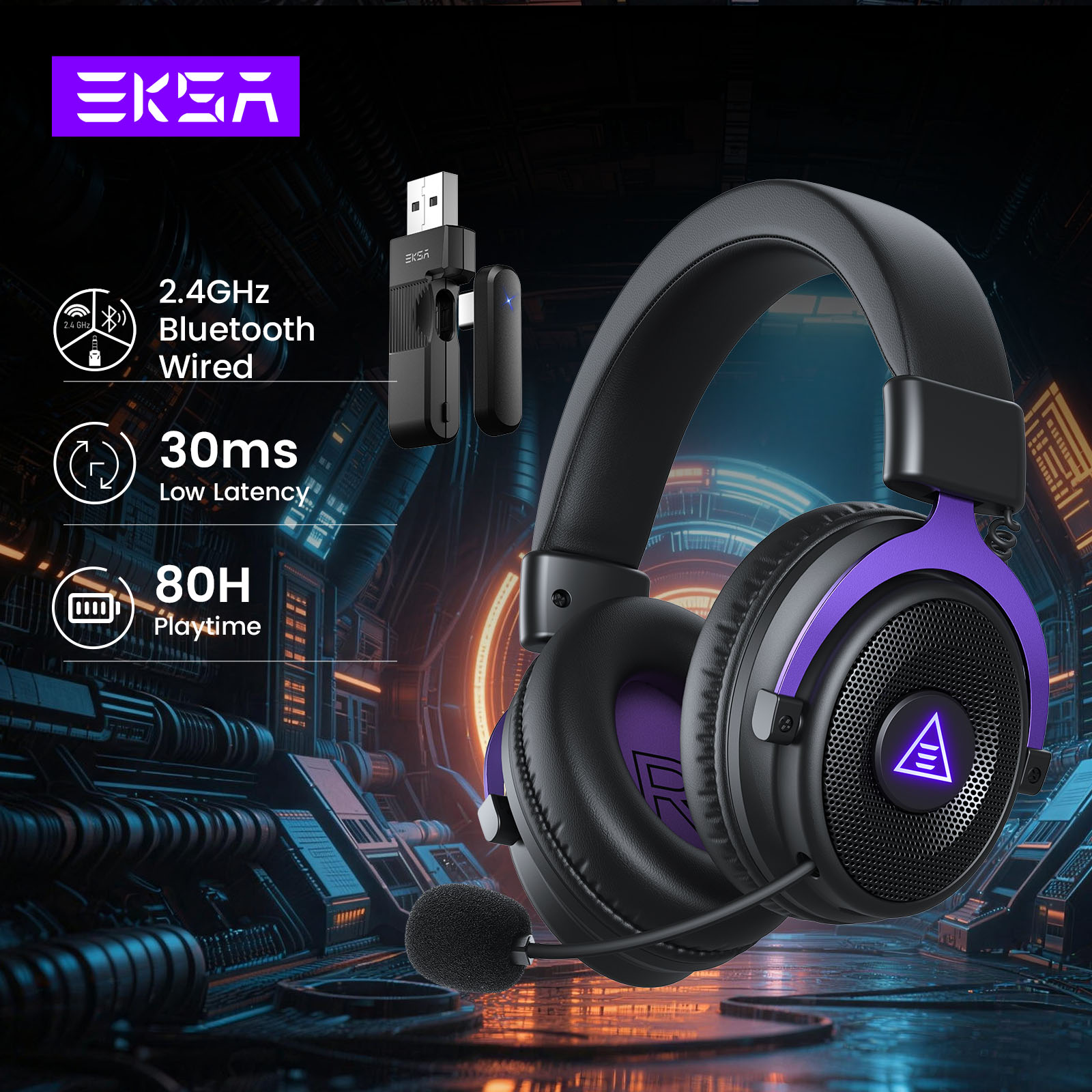 Pc Gaming Gigabyte - EKSA E900 WT Auriculares inalámbricos de