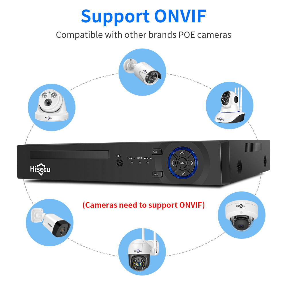 Hiseeu 4CH 10CH 16CH 4K 8MP 5M - Webcam 4K reseña y precio