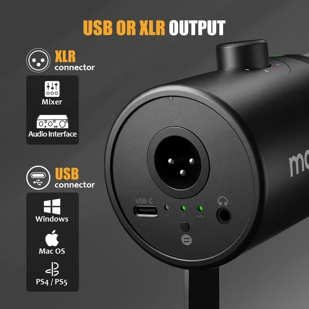 Micrófono dinámico MAONO XLR U - Gaming Controller reseña y precio