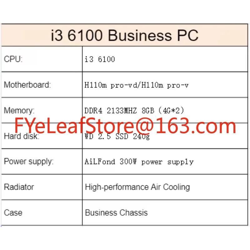 I3 6100 PC para juegos complet - Pc Gaming Prebuilt reseña y precio