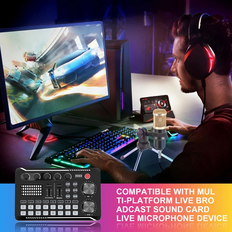 Kit de Tarjeta de Sonido F998, - Pc Gaming Kit reseña y precio