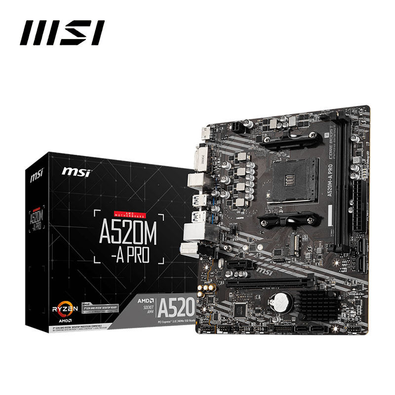 Placa base MSI A520M A PRO + C - Pc Gaming Xeon reseña y precio