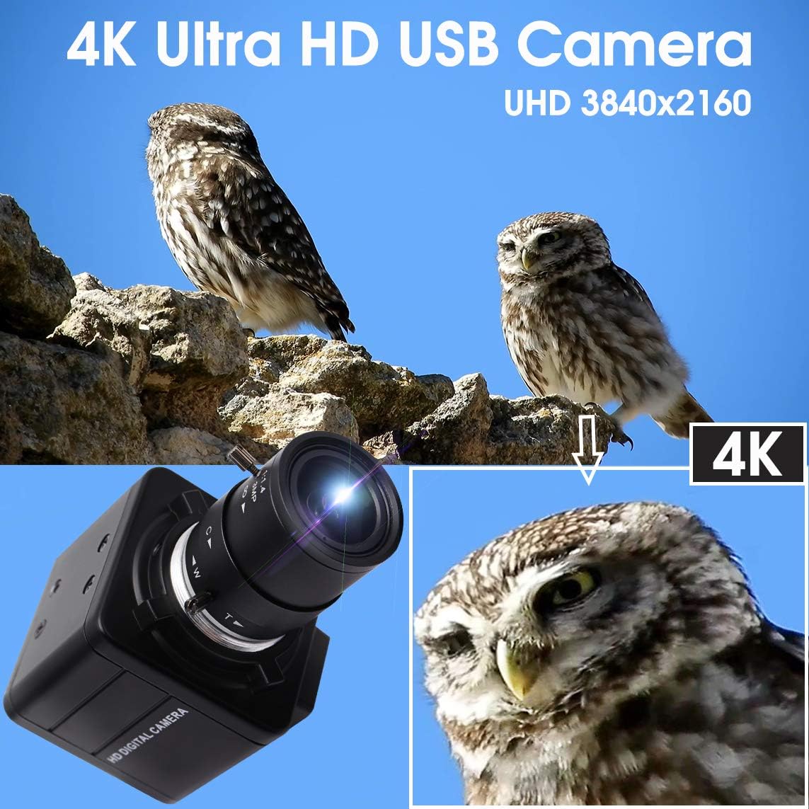 ELP 4K Ultra HD Webcam 4X Zoom - Webcam 4K reseña y precio