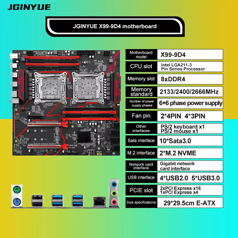 Placa base Dual X99 CPU LGA 20 - Pc Gaming Xeon reseña y precio