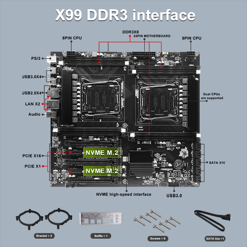 Placa base de Cpu de doble enc - Pc Gaming Xeon reseña y precio